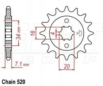 Передня зірка MOTO JT SPROCKETS 105-425-14 (фото 1)