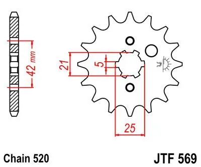 Передня зірка MOTO JT SPROCKETS 105-427-17 (фото 1)