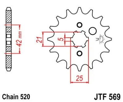 Передня зірка MOTO JT SPROCKETS 105-427-17
