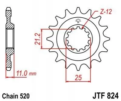Передня зірка MOTO JT SPROCKETS 105-452-15 (фото 1)
