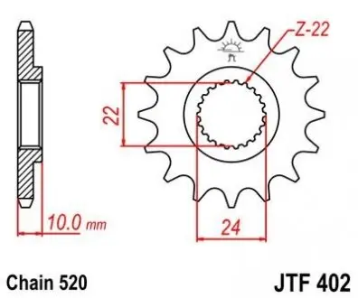 Передня зірка MOTO JT SPROCKETS 105-484-16