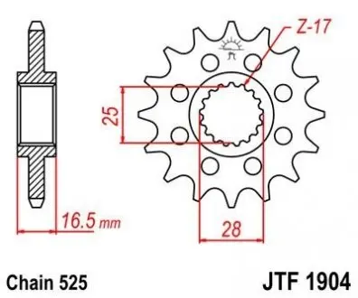 Передня зірка MOTO JT SPROCKETS 105-501-16