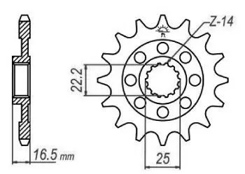 Передня зірка MOTO JT SPROCKETS 105-555-15