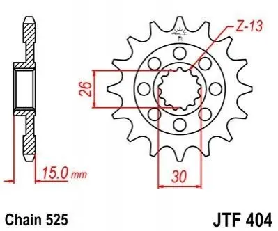 Передня зірка MOTO JT SPROCKETS 105-572-17 (фото 1)