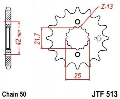 Передня зірка MOTO JT SPROCKETS 105-665-17 (фото 1)