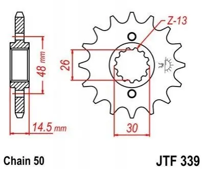 Передня зірка MOTO JT SPROCKETS 105-669-16 (фото 1)