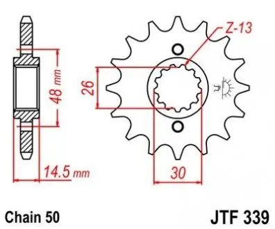 Передня зірка MOTO JT SPROCKETS 105-669-16