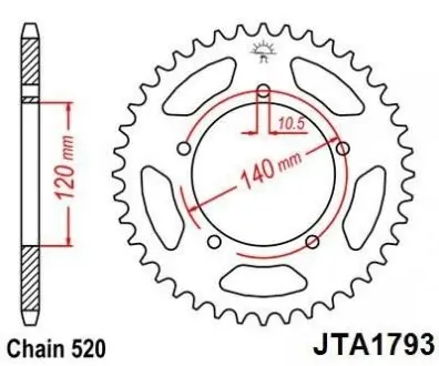 Зірка MOTO JT SPROCKETS 110-452-43