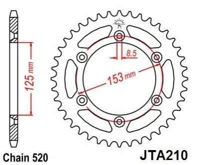 Зірка MOTO JT SPROCKETS 110-466-49 (фото 1)