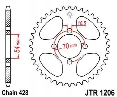 Зірка MOTO JT SPROCKETS 111-347-42 (фото 1)