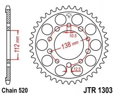 Зірка MOTO JT SPROCKETS 111-454-43 (фото 1)