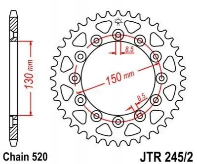 Зірка MOTO JT SPROCKETS 111-463-50 (фото 1)