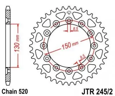 Зірка MOTO JT SPROCKETS 111-463-50