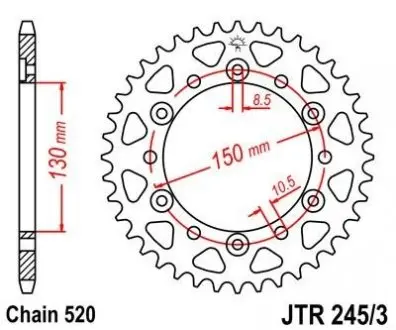 Зірка MOTO JT SPROCKETS 111-464-47