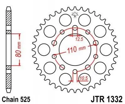 Зірка MOTO JT SPROCKETS 111-552-42 (фото 1)