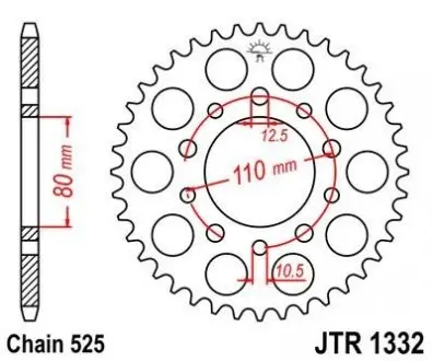 Зірка MOTO JT SPROCKETS 111-552-44