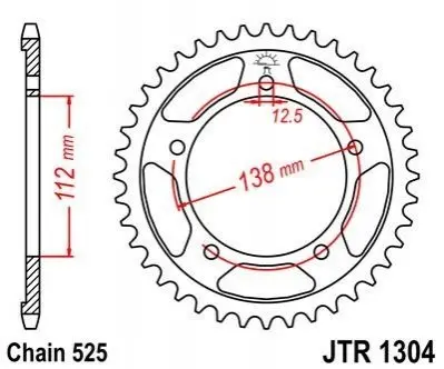 Зірка MOTO JT SPROCKETS 111-554-43 (фото 1)