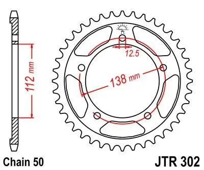 Зірка MOTO JT SPROCKETS 111-654-41 (фото 1)