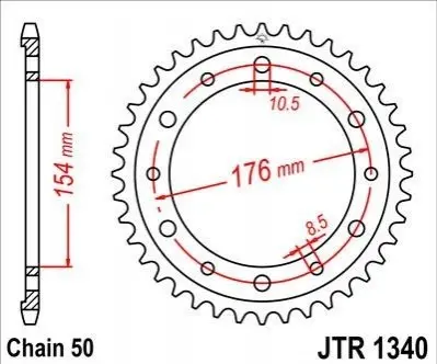 Зірка MOTO JT SPROCKETS 111-673-44 (фото 1)