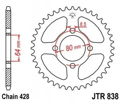 Зірка MOTO JT SPROCKETS 112-342-45 (фото 1)