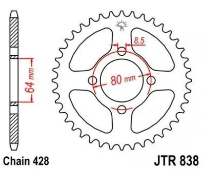 Зірка MOTO JT SPROCKETS 112-342-45