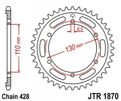 Зірка MOTO JT SPROCKETS 112-374-44 (фото 1)