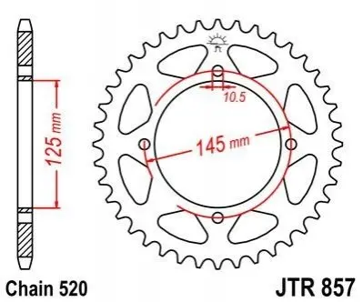 Зірка MOTO JT SPROCKETS 112-446-46 (фото 1)