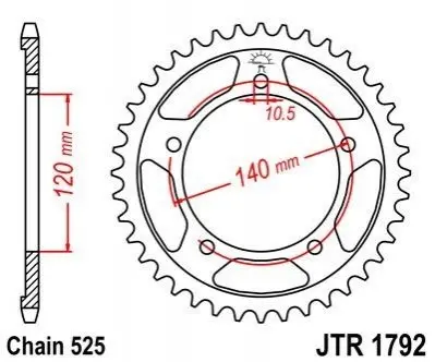Зірка MOTO JT SPROCKETS 113-552-42 (фото 1)