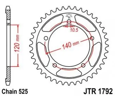 Зірка MOTO JT SPROCKETS 113-552-43