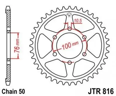 Зірка MOTO JT SPROCKETS 113-664-45