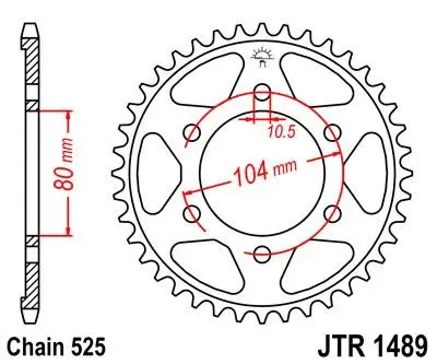 Зірка MOTO JT SPROCKETS 114-563-43 (фото 1)
