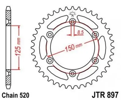 Зірка MOTO JT SPROCKETS 115-464-45