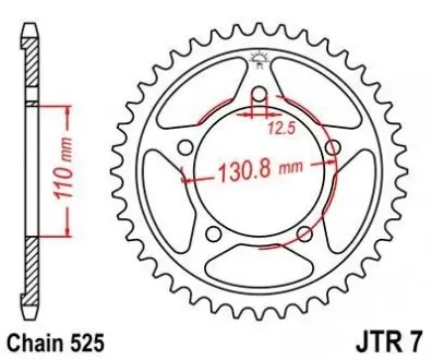 Зірка MOTO JT SPROCKETS 115-521-44