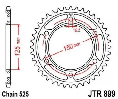 Зірка MOTO JT SPROCKETS 115-564-45