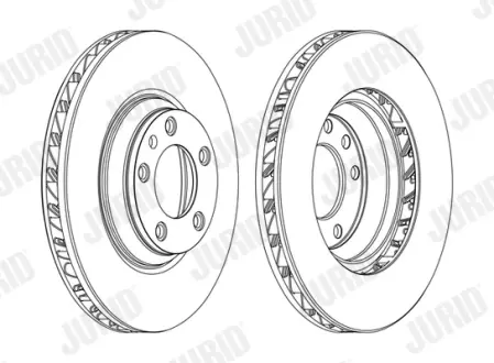 Гальмівний диск передній (лівий) VW Touareg / Audi Q7 / Porsche Cayenne, Panamera Jurid/Bendix 562360JC1