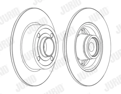 Гальмівний диск задній (з підшипником) Renault Clio, Megane, Modus, Twingo Jurid/Bendix 562376J1