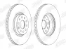 Гальмівний диск передній Audi A3, TT / Seat Leon / VW Golf, Passat, Skoda, Octavia Jurid/Bendix 562387JC1 (фото 2)