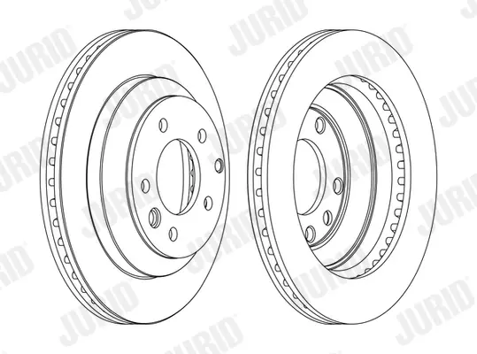 Гальмівний диск задній Audi Q7 / Porshe Cayenne / VW Touareg Jurid/Bendix 562393JC1 (фото 1)