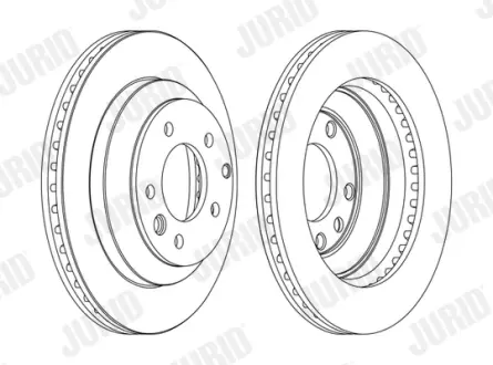 Гальмівний диск задній Audi Q7 / Porshe Cayenne / VW Touareg Jurid/Bendix 562393JC1