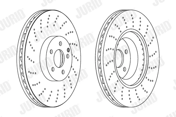 Гальмівний диск передній Mercedes CLS, CLK, E-Class, S-Class, SL, SLK Jurid/Bendix 562408JC1 (фото 1)