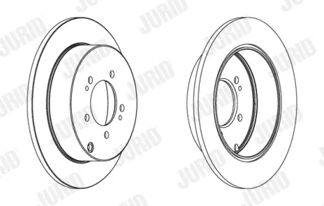 Гальмівний диск задній Citroen C4, C-Crosser / Mitsubishi OutLander II / Peugeot 4007/4008 Jurid/Bendix 562527JC