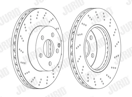 Гальмівний диск передній Mercedes C-Class, SLS Sport&AMG Models Jurid/Bendix 562619JC1 (фото 1)