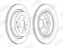 Гальмівний диск задній Land Rover Discovery III, IV, Range Rover Sport Jurid/Bendix 562657JC1 (фото 2)