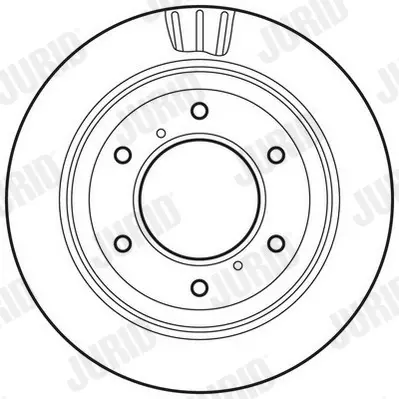 Гальмівний диск задній Mitsubishi Pajero (1999->) Jurid/Bendix 562777JC (фото 1)