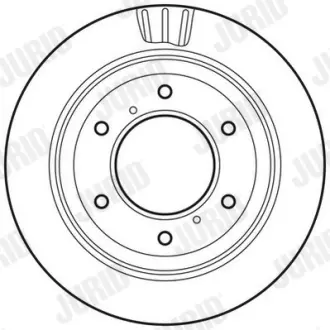 Гальмівний диск задній Mitsubishi Pajero (1999->) Jurid/Bendix 562777JC