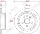 Гальмівний диск задній Lexus GS, IS / Toyota Crown, Mark X (2003->) Jurid/Bendix 562823JC (фото 2)