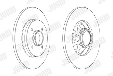 Тормозной диск Jurid/Bendix 562937JC1