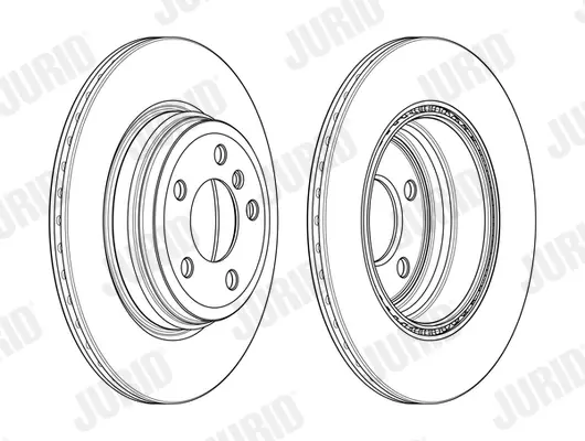 Гальмівний диск задній BMW 3-Series, 4-Series Jurid/Bendix 562980JC (фото 1)