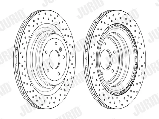 Гальмівний диск задній Mercedes M-Class (W166) ML Jurid/Bendix 563017JC (фото 1)