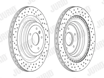 Гальмівний диск задній Mercedes M-Class (W166) ML Jurid/Bendix 563017JC